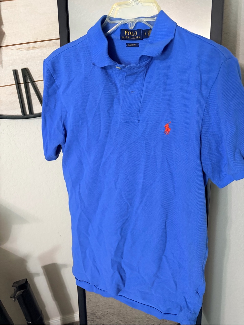 Ralph Lauren Royal Blue Polo with Orange Pony